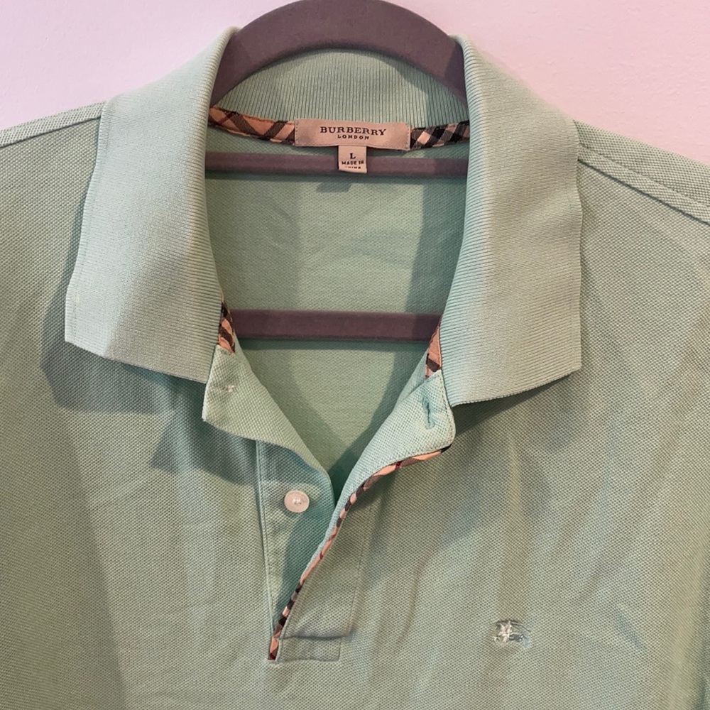 Men’s Burberry Polo Shirt Sz L